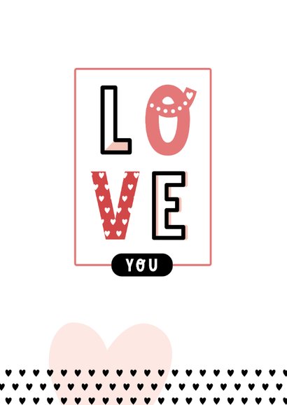 Liefdeskaart lots of love 2