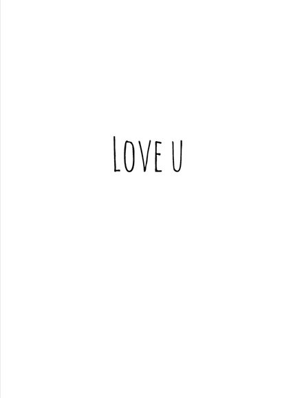 Liefdeskaart Love U konijn 3