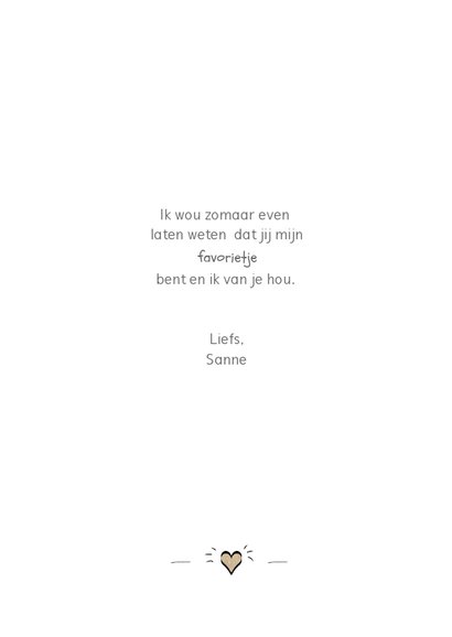 Liefdeskaart met tekst jij bent mijn favorietje 3