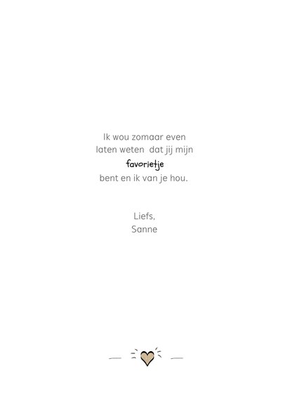 Liefdeskaart met tekst jij bent mijn favorietje 3