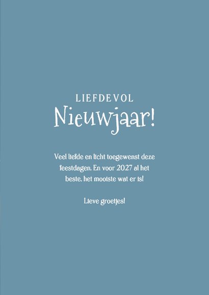 Liefdevol nieuwjaarskaartje met egeltje en sterretje 3