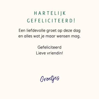 Liefdevolle bloemenkaart 4 vaasjes met geschilderde bloemen 3
