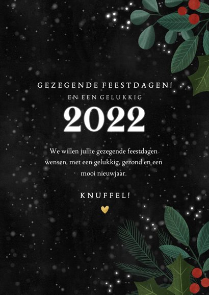 Liefdevolle Christelijke kerstkaart Joy, takjes & hartjes 3