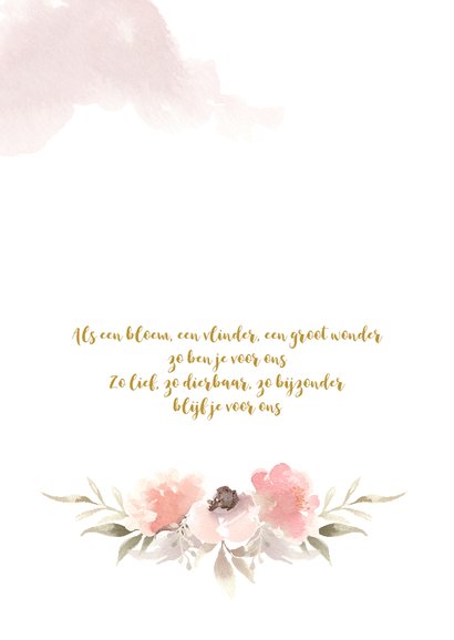 Liefdevolle dankbetuiging overlijden met bloesems 2