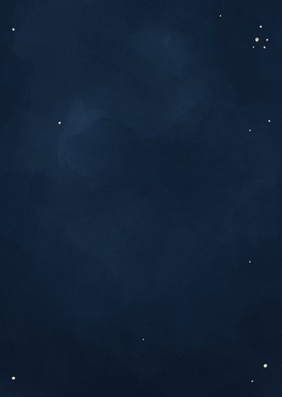 Liefdevolle kerstkaart engel met ster lichtpuntje voor jou Achterkant