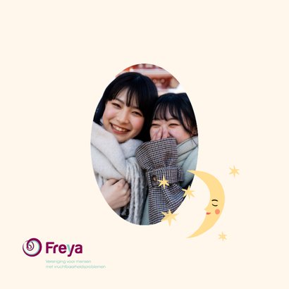 Liefdevolle kerstkaart met de maan en sterren 2