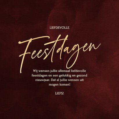 Liefdevolle kerstkaart met sprankelend hart van glitters 3