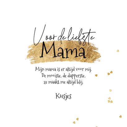 Liefdevolle moederdagkaart 'Fijne Moederdag' foto hartjes 3