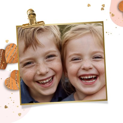 Liefdevolle moederdagkaart happy mother's day 3d hart goud 2