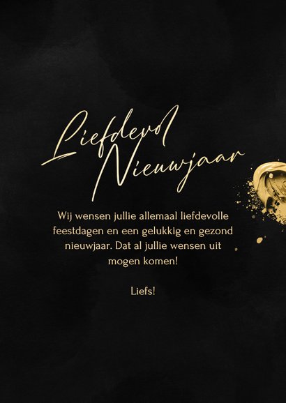 Liefdevolle nieuwjaarskaart met foto en geschilderd hart 3