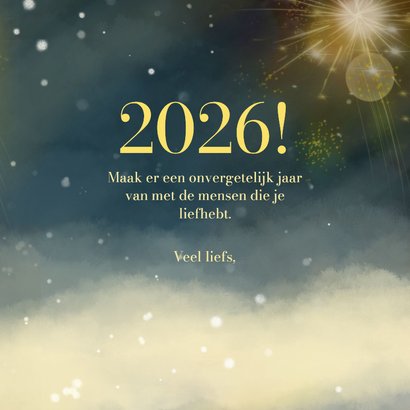 Liefdevolle nieuwjaarskaart met pinguïn en een hartje 3