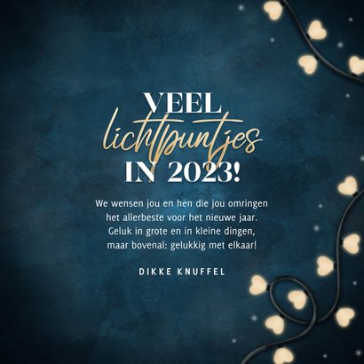 Liefdevolle nieuwjaarskaart veel lichtpuntjes in 2023 3