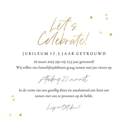 Liefdevolle uitnodiging jubileum huwelijk 'we still do' 3