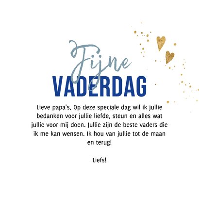 Liefdevolle vaderdagkaart liefste papa’s collage hart goud 3