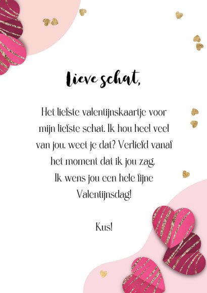 Liefdevolle Valentijnskaart voor de liefste hartjesconfetti 3