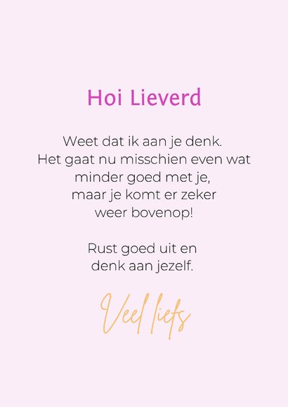 Lieve beterschapskaart zwart hondje met berenmuts en oortjes 3