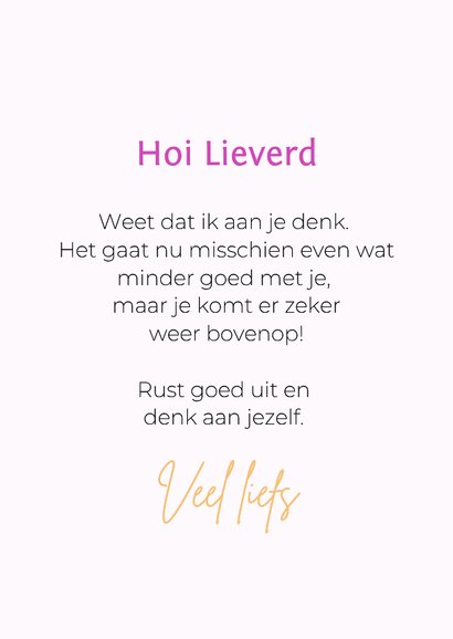 Lieve beterschapskaart zwart hondje met berenmuts en oortjes 3