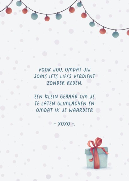 Lieve cadeaukaart 'Voor jou!' met cadeau en slingers 3