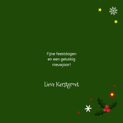 Lieve en fleurige kat kerstkaart 3