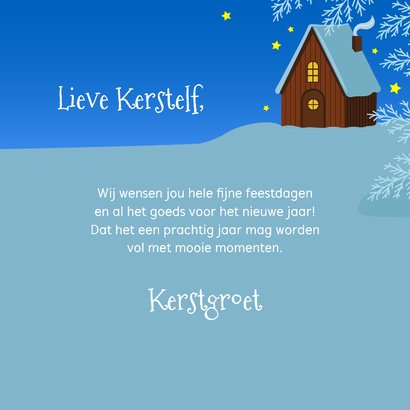 Lieve en grappige kerstkaart met dieren bij kampvuur 3