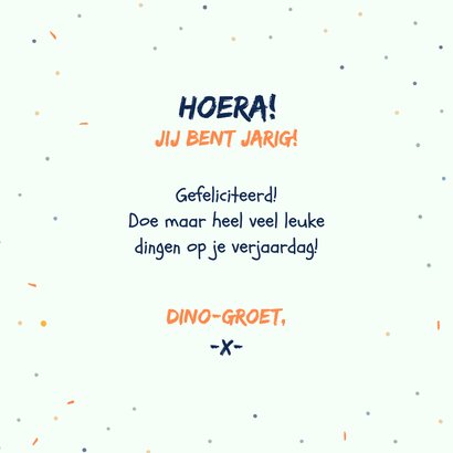 Lieve en stoere verjaardagskaart met dino en foto 3