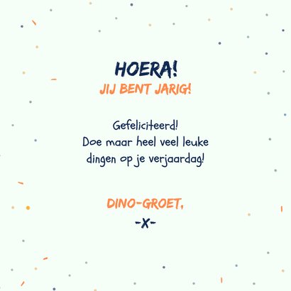 Lieve en stoere verjaardagskaart met dino en foto 3