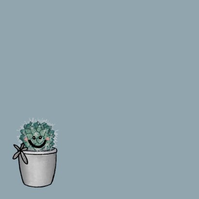 Lieve felicitatiekaart geboorte jongen illustratie cactus 2