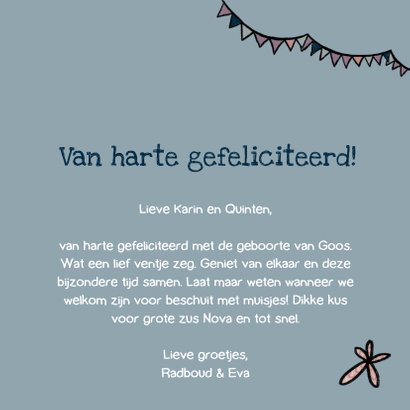 Lieve felicitatiekaart geboorte jongen illustratie cactus 3