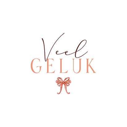 Lieve felicitatiekaart geboorte meisje strikjes kader goud 2