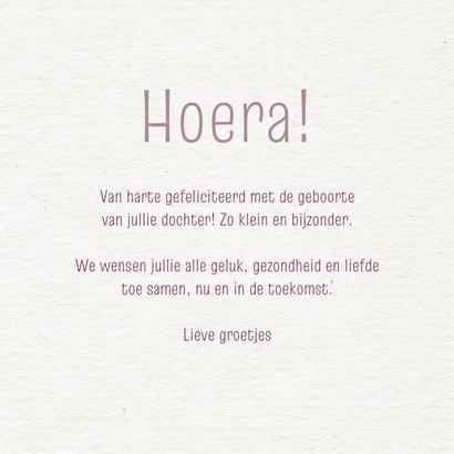 Lieve felicitatiekaart geboortje dochter olifantje planten 3