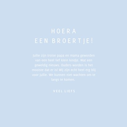 Lieve felicitatiekaart met baby zwaantjes voor een broertje 3