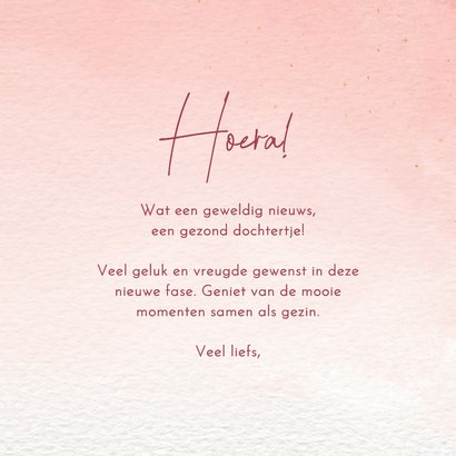 Lieve felicitatiekaart met kangoeroe voor geboorte meisje 3