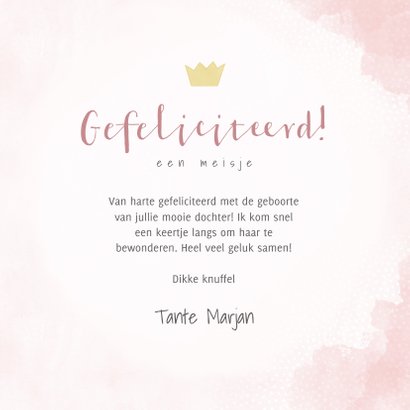 Lieve felicitatiekaart met olifantje, waterverf en stipjes 3
