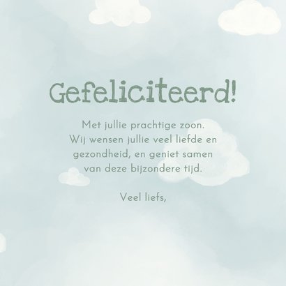 Lieve felicitatiekaart met vliegtuigje en dieren 3