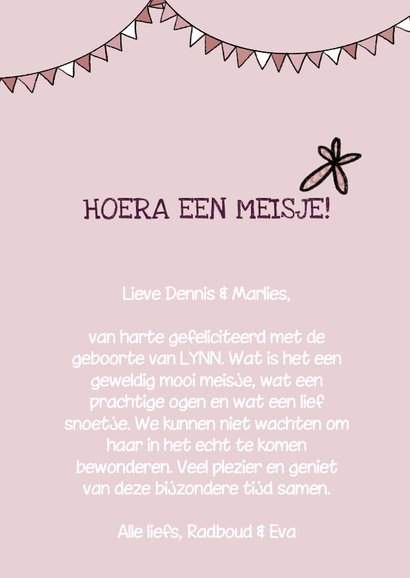 Lieve felicitatiekaart voor geboorte meisje met cactus 3