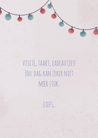 Lieve felicitatiekaart voor kind met zwaan en cadeautje 3