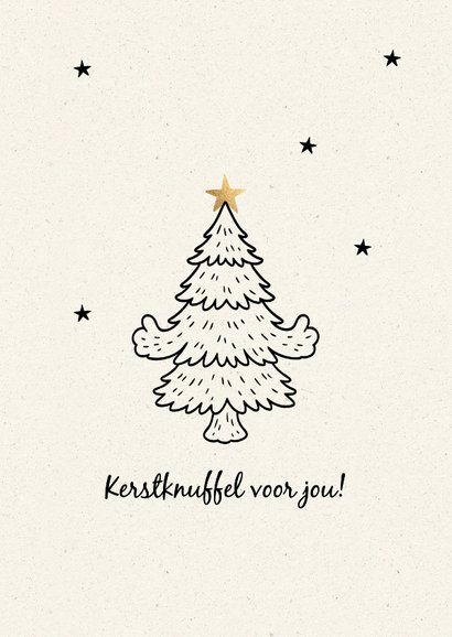 Lieve grappige kerstkaart knuffel kerstboom met foto 2