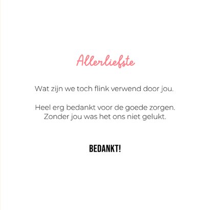 Lieve hondenkaart van zwart hondje met roze strik om nek  3
