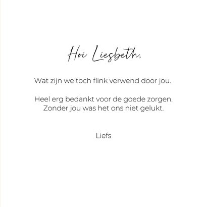 Lieve hondenkaart van zwart hondje met roze strik om nek 3