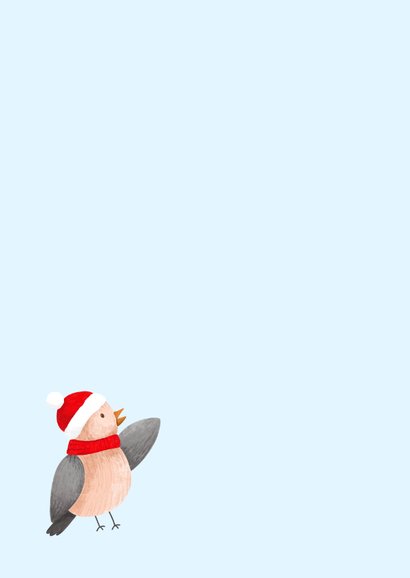 Lieve kerstkaart illustratie twee musjes in winter 2