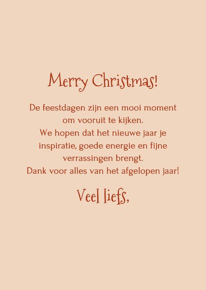 Lieve kerstkaart illustratie vrouw met kat 3