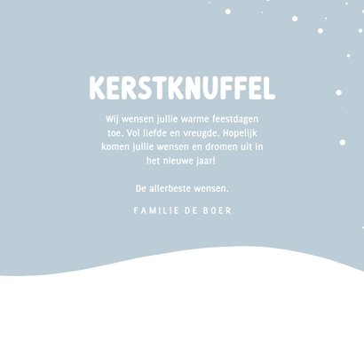 Lieve kerstkaart met ijsbeertjes kerstknuffel winter 3