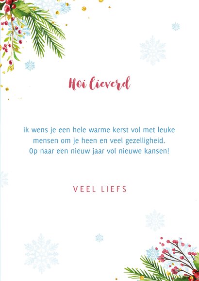 Lieve Kerstkaart Met Waterverf Tekst En Kerst Kaartje2go