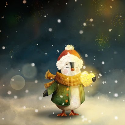 Lieve kerstkaart om iemand licht en liefde te wensen 2