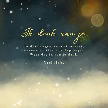 Lieve kerstkaart om iemand licht en liefde te wensen 3
