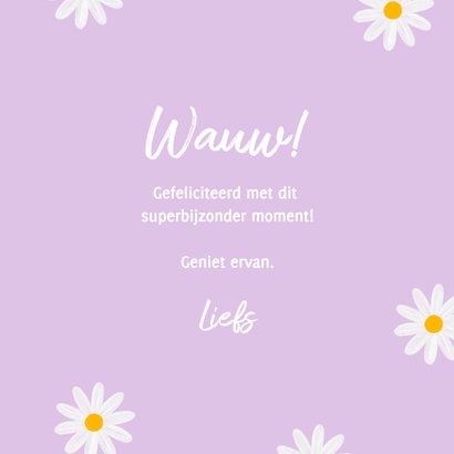 Lieve madeliefjeskaart om iemand te feliciteren 3