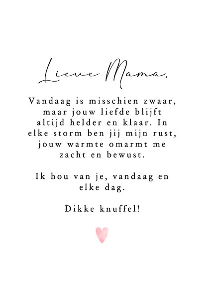 Lieve moederdagkaart denk aan je boeket bloemen tulp roos 3