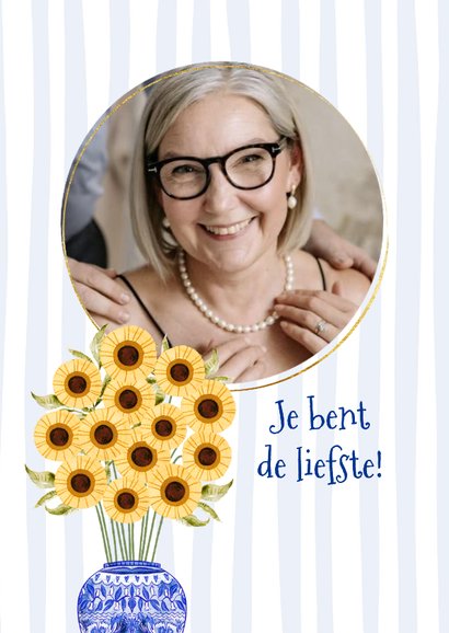 Lieve moederdagkaart liefste mama bloemen watercolor foto 2