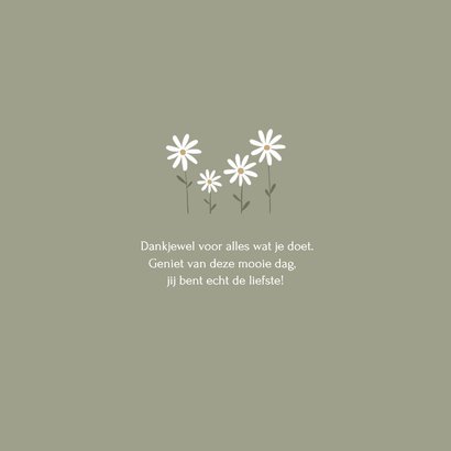 Lieve moederdagkaart met 4 madeliefjes 2