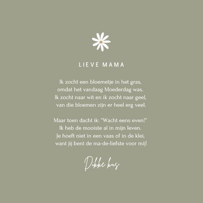Lieve moederdagkaart met 4 madeliefjes 3